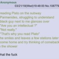 Reading Plato on the subway
