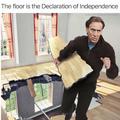 The floor is the Declaration of Independence