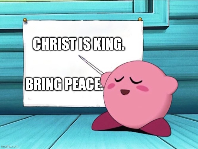 Kirbo is Christian - meme