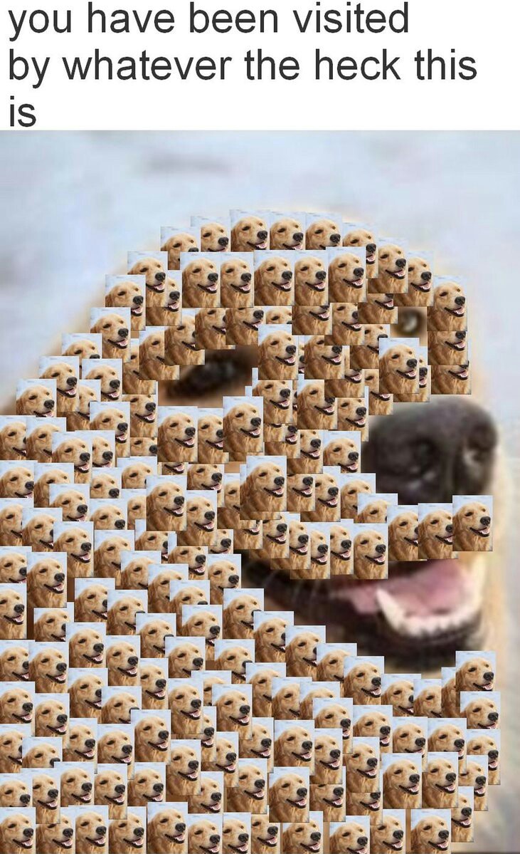 Doggo made of doggos - meme