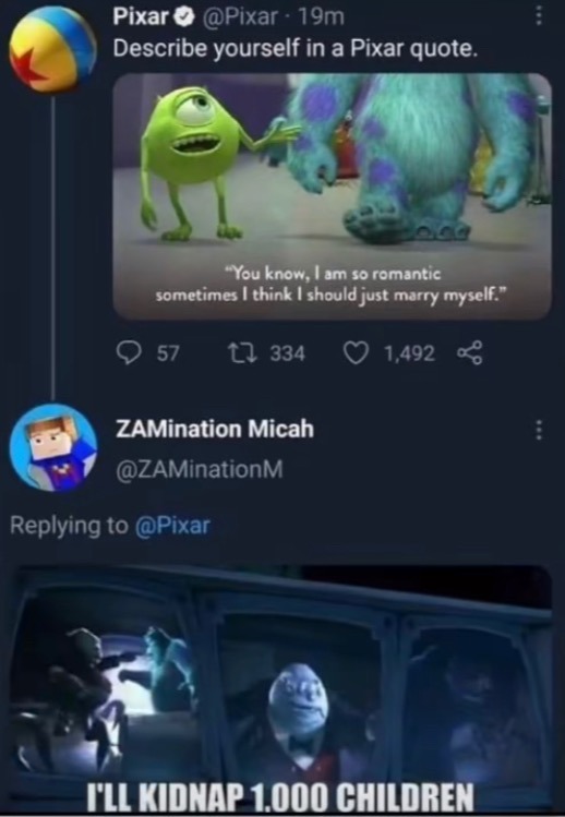 Backfired again Pixar - meme