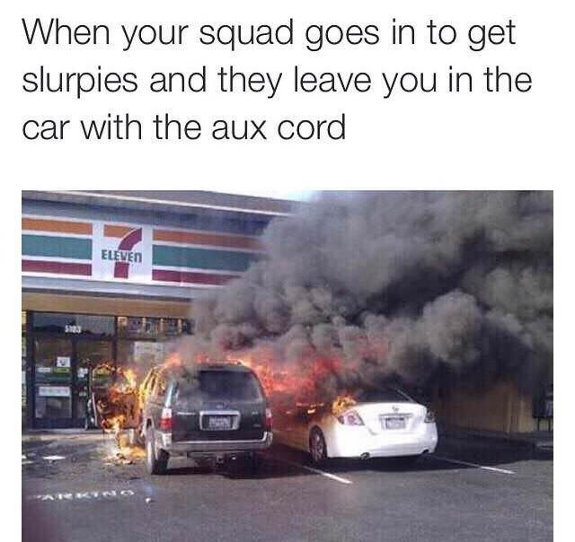 Squad leaves you with the aux cord, it’s your moment - meme