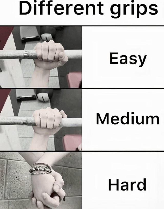 Grip difficulty: tutorial, boss fight, rage quit - meme