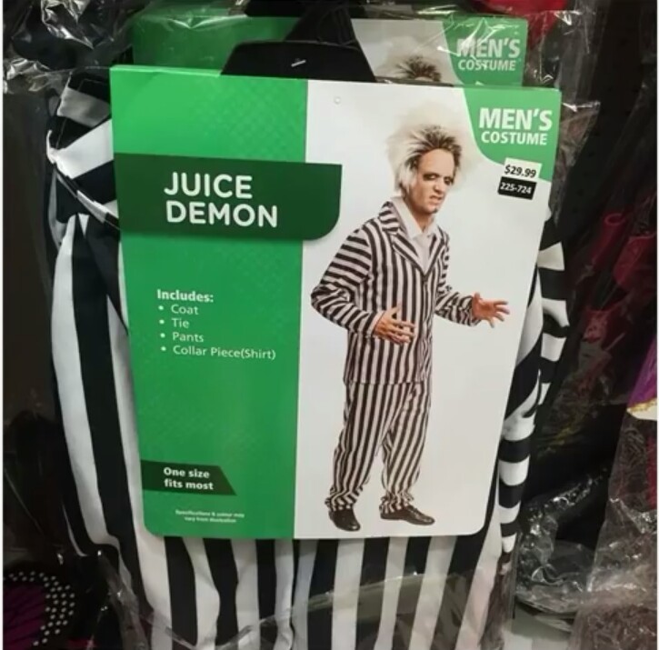 Watch out here comes the juice demon - meme