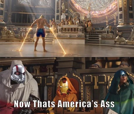 Thor's ass in the second trailer - meme