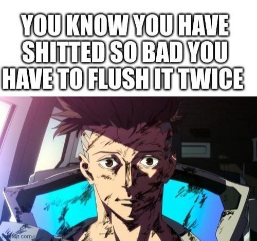When the toilet needs a double flush prayer - meme