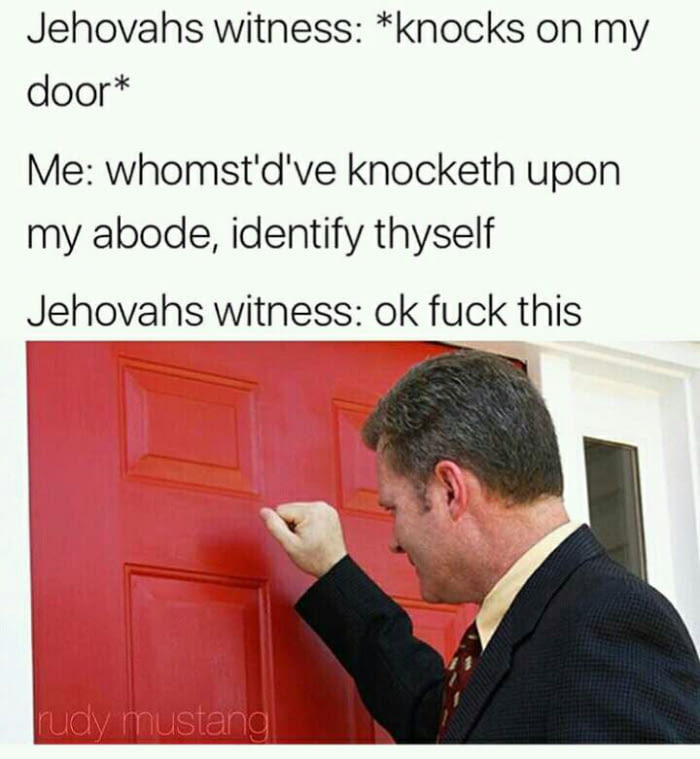You can jehovah my wittnes - meme