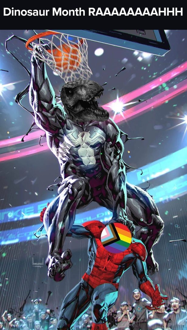 Dino month just dropped RAAAAHHH - meme