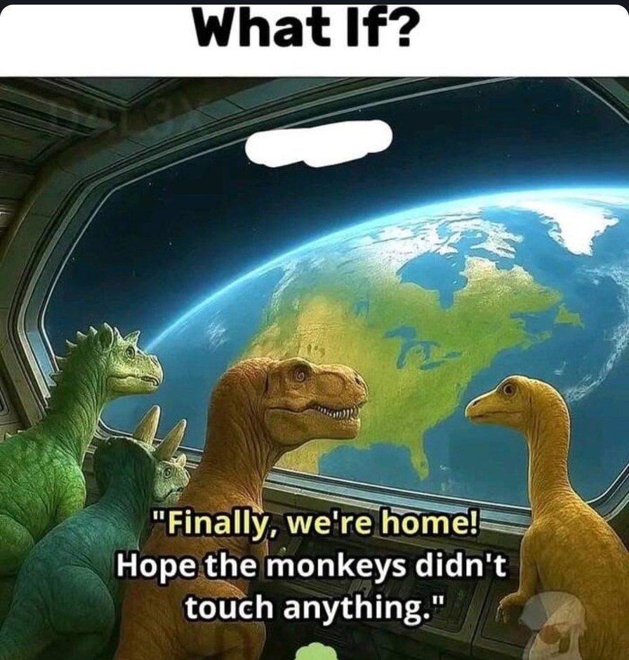 monkeys touched everything - meme