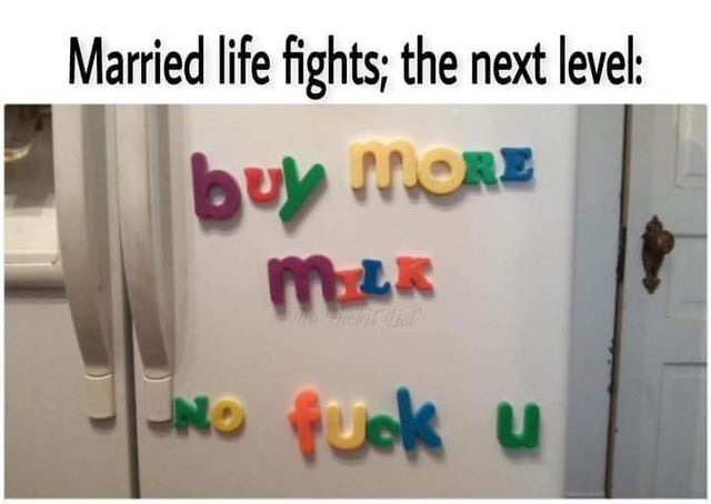 Married life fights - meme