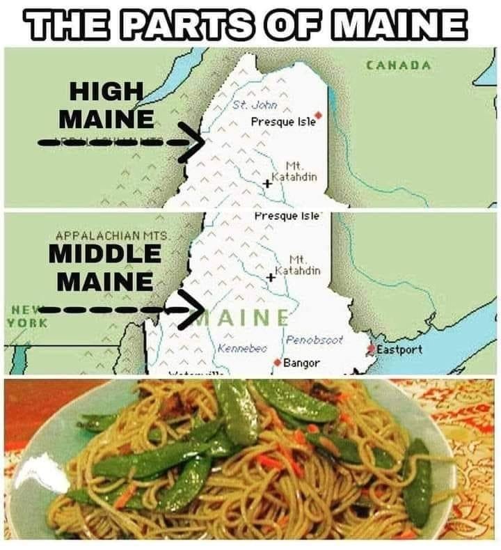 3 parts of Maine - meme