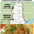3 parts of Maine