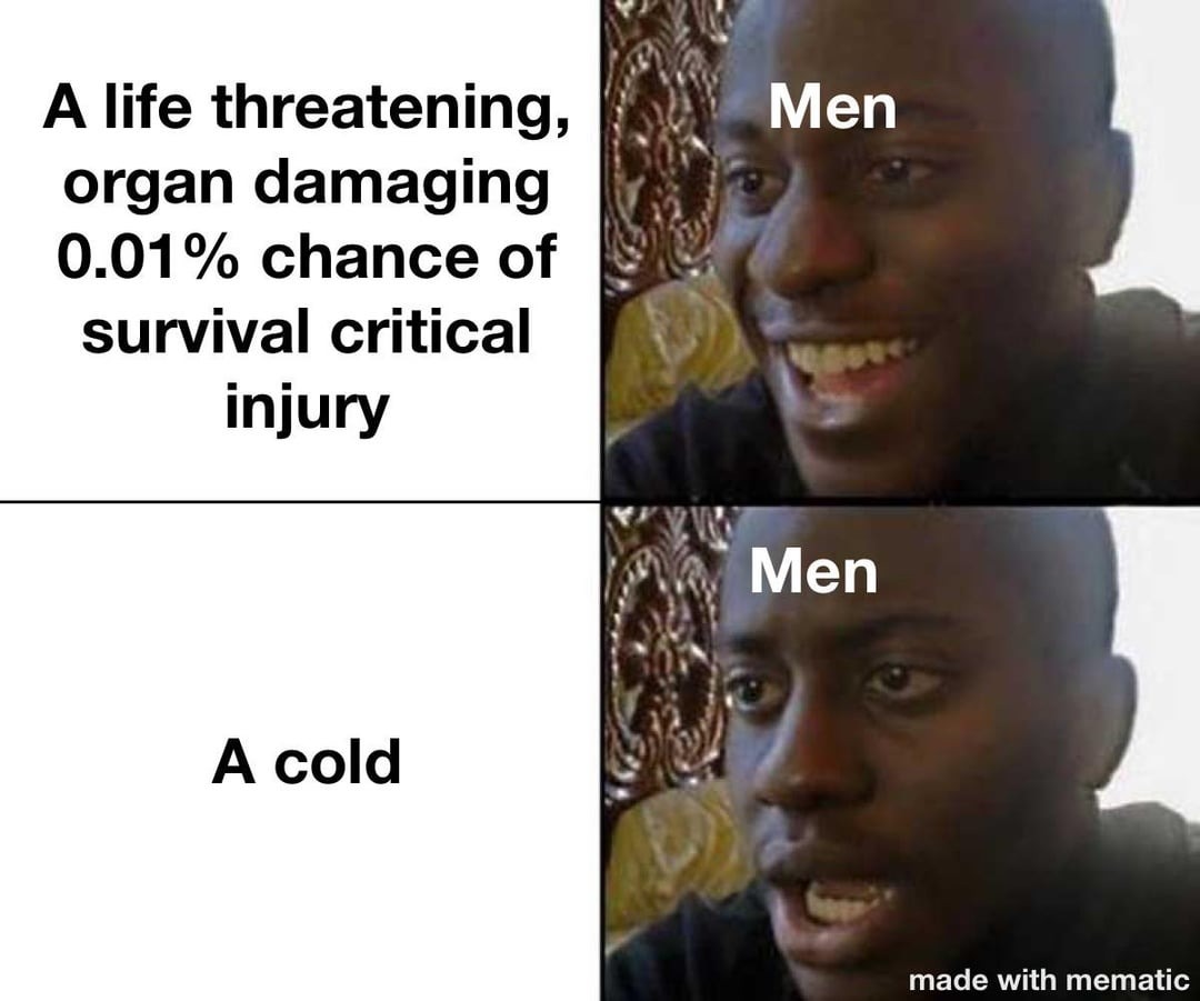 Getting a cold is the worst - meme