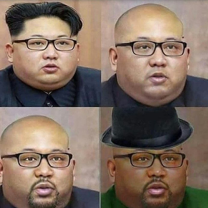 Kim is him - meme
