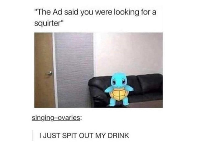 The ad said you were looking foa a squirter - meme
