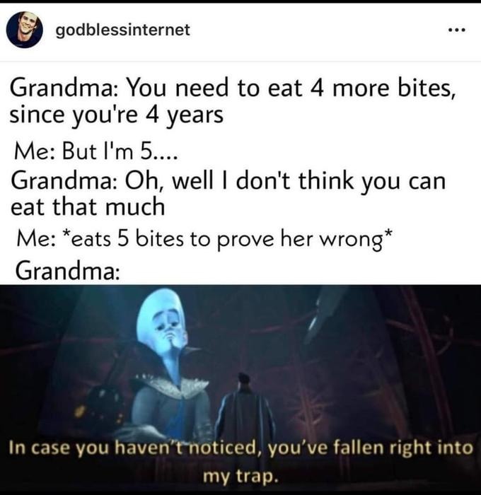 grandma and grandson funny megamind meme