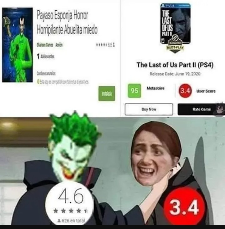 Payaso esponja horror horripilante abuelita miedo - meme