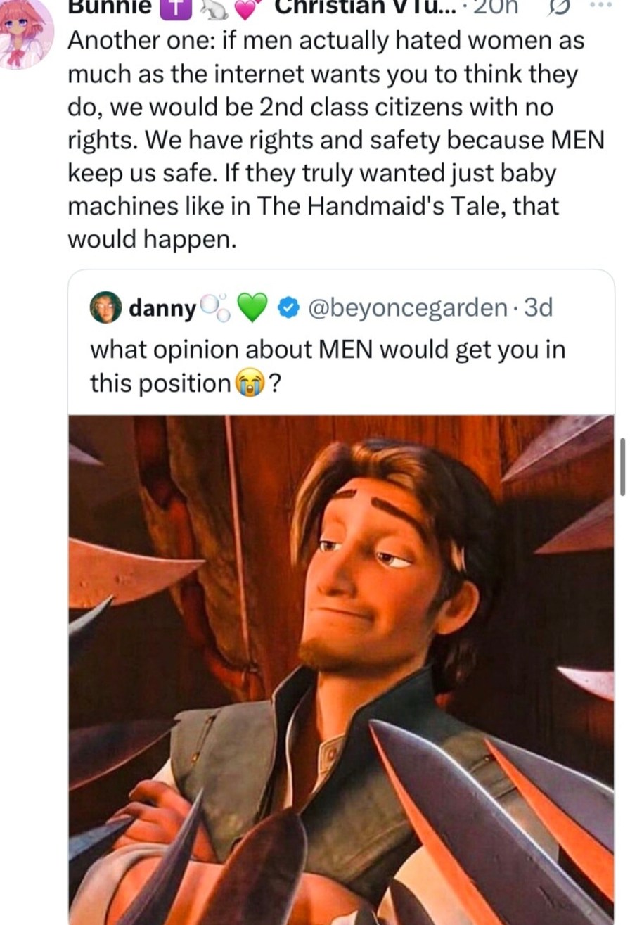 She said men keep women safe and the internet exploded - meme