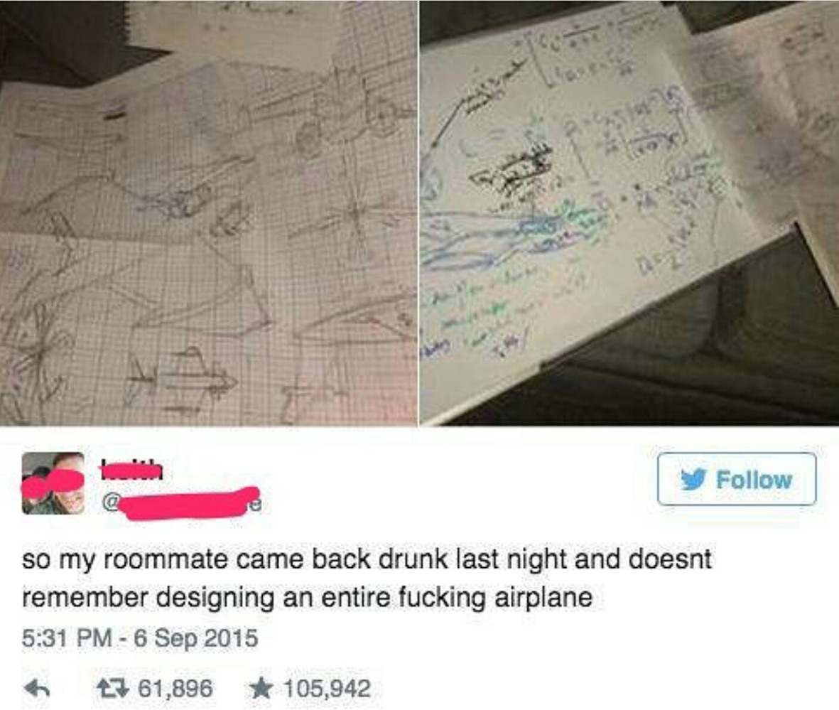 chinese people can think better when they're drunk - meme