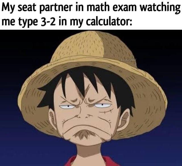 Math exam meme