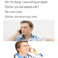 An apple a day you die