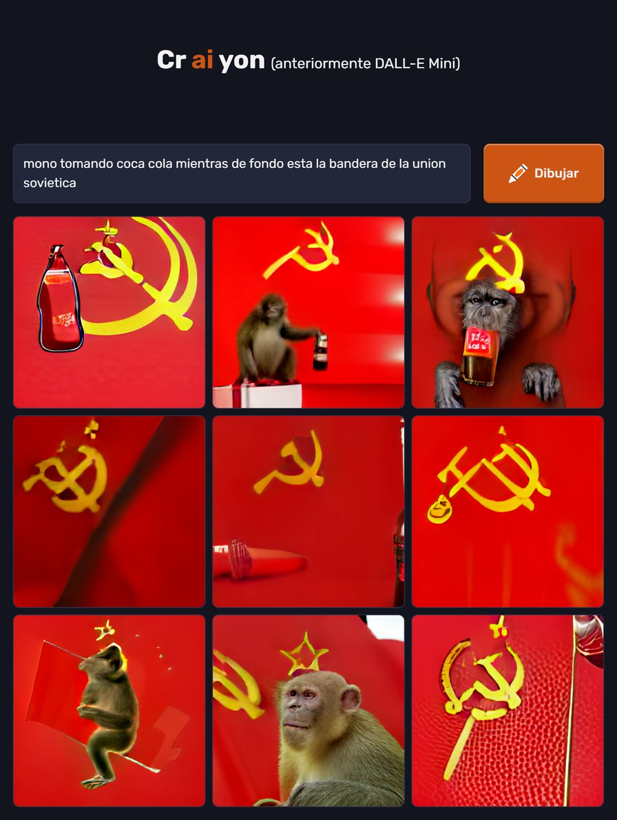 mono tomando coca cola mientras de fondo esta la bandera de la union sovietica - meme