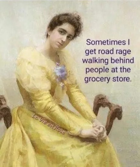 Road rage at the grocery store - meme