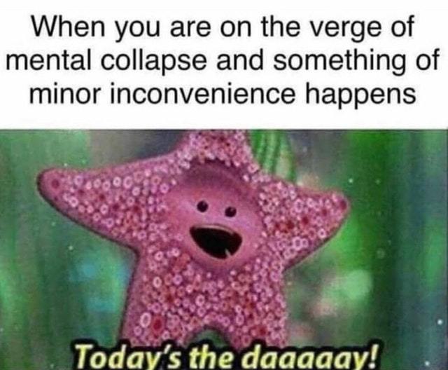 On the verge of mental collapse - meme