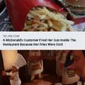 McDonald's customer fired her gun inside the restaurant because her fries were cold
