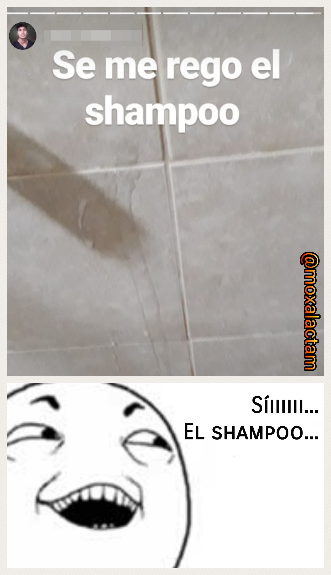 Cuida el shampoo - meme