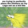 putting stickers on your new LEGO set