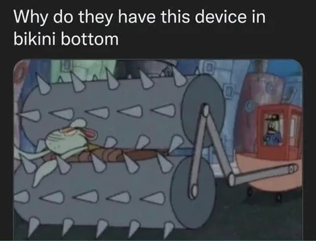Bikini bottom is a dark place - meme