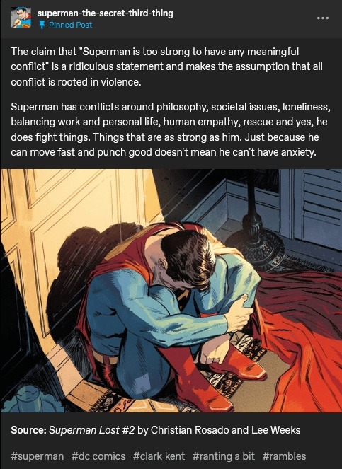 Superman might punch planets but he still has anxiety, ok? - meme