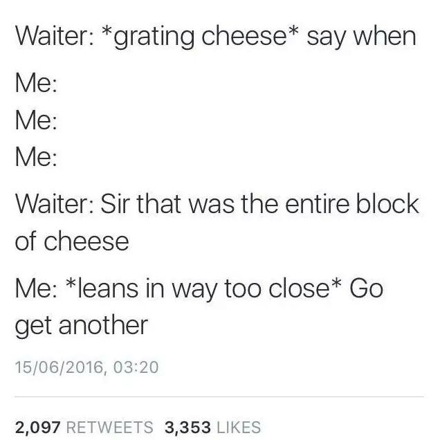 I love cheese - meme