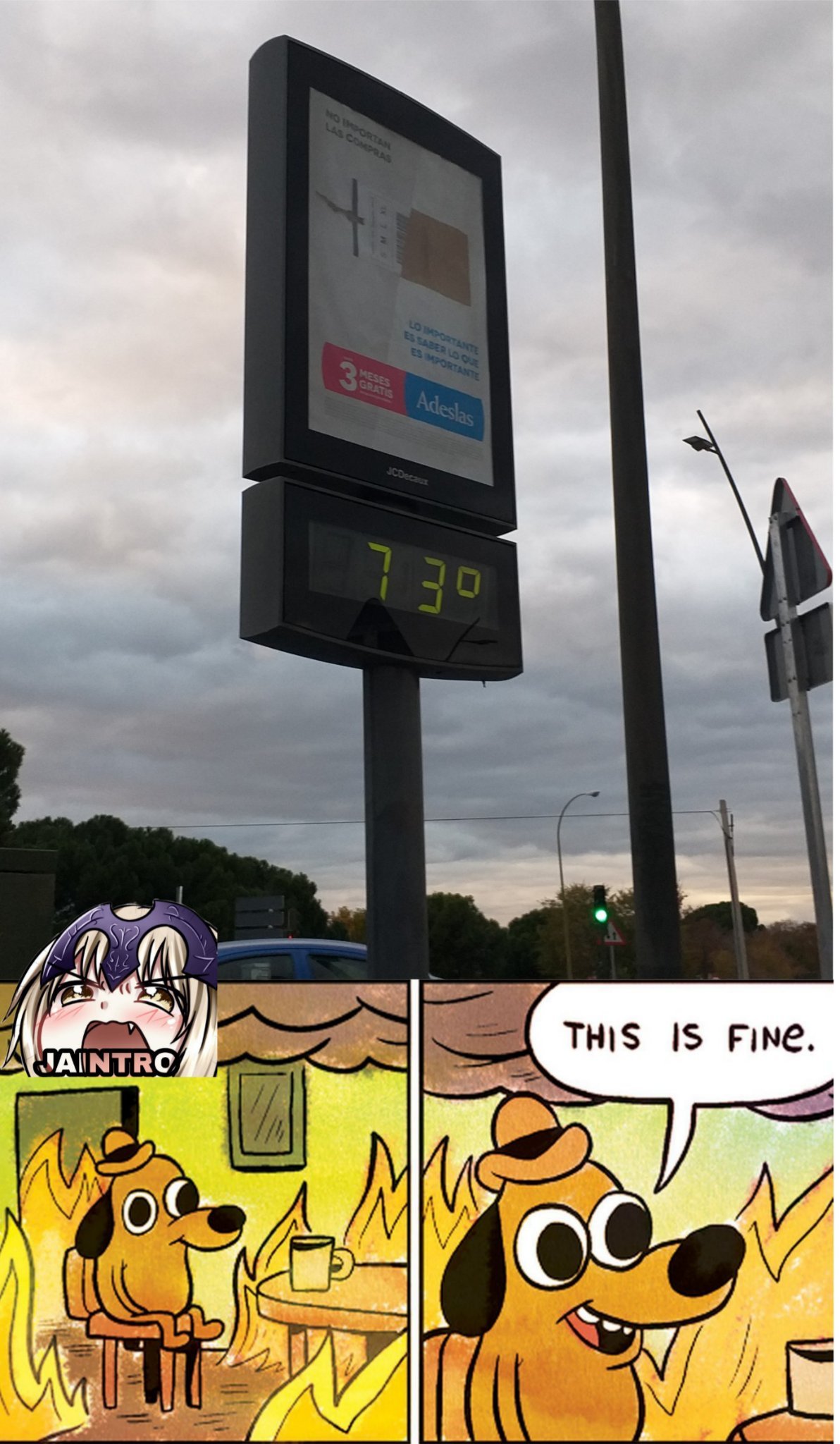 Un termómetro de mi municipio (._.) - meme