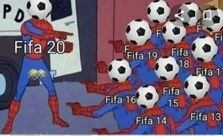 FIFA 20 =19,18,17... - meme