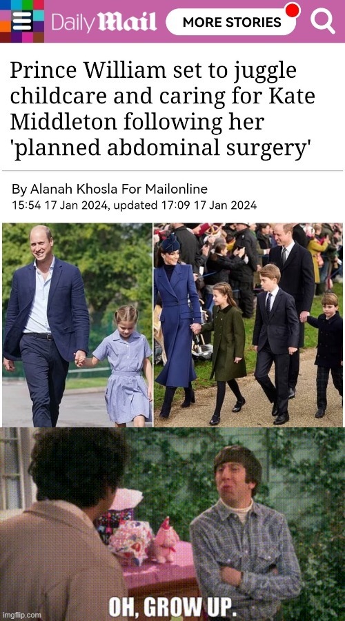 Kate Middleton  abdominal surgery meme