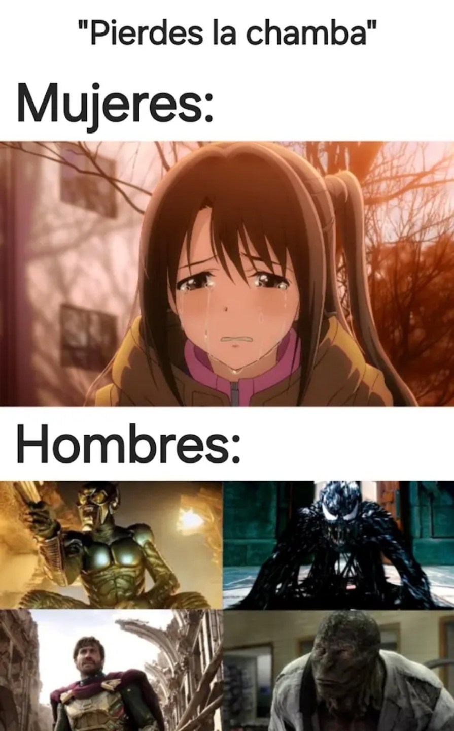 Literalmente el 90% de villanos de spiderman - meme