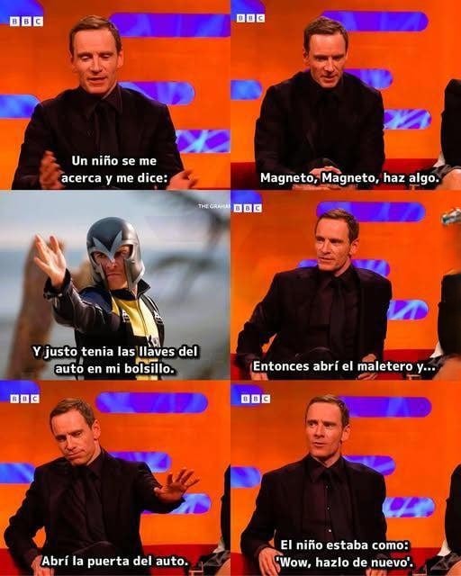 El niño pensó que yo era Magneto y yo seguí el juego como campeón - meme