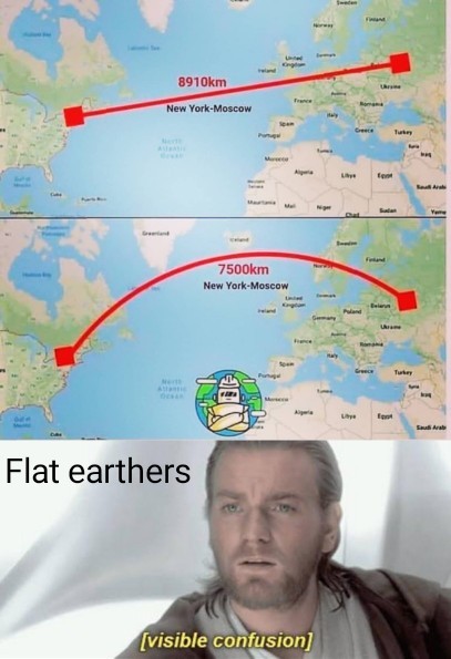 Flat Earth Confusion - meme