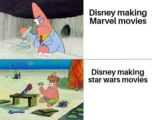 Marvel vs Star Wars movies - meme