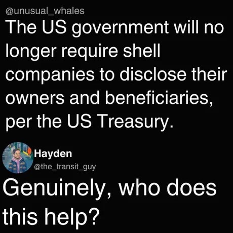 US government says ‘who needs transparency anyway’ - meme