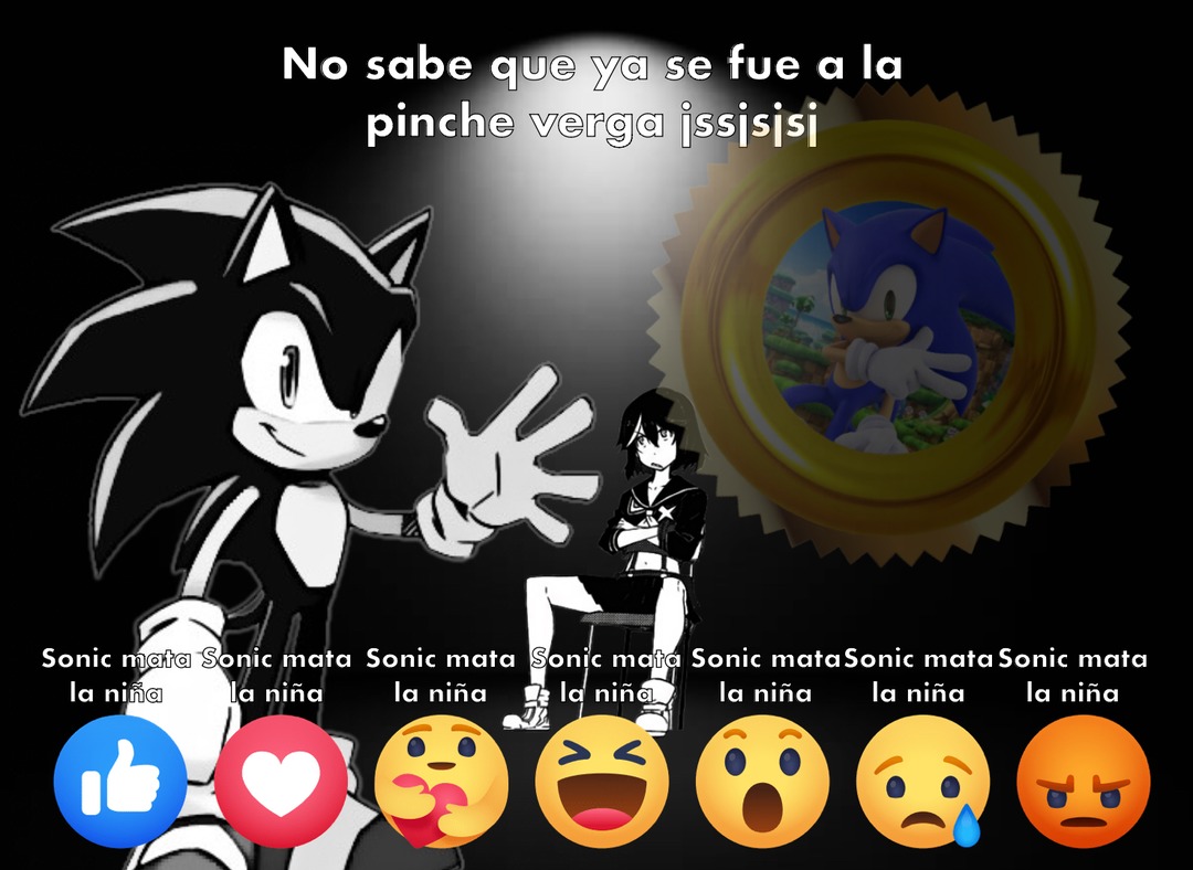 Sonic mata la niña - meme