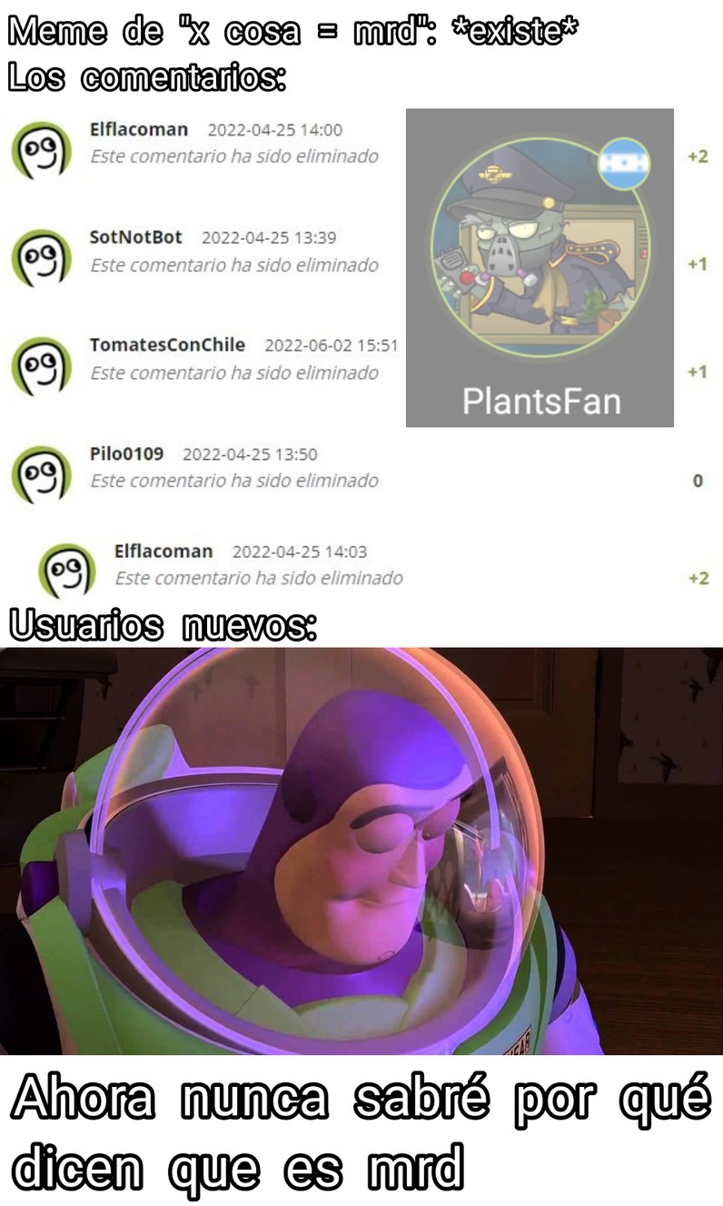 Siempre en los memes de bardo hay comentarios borrados y no puedes leer sus argumentos
