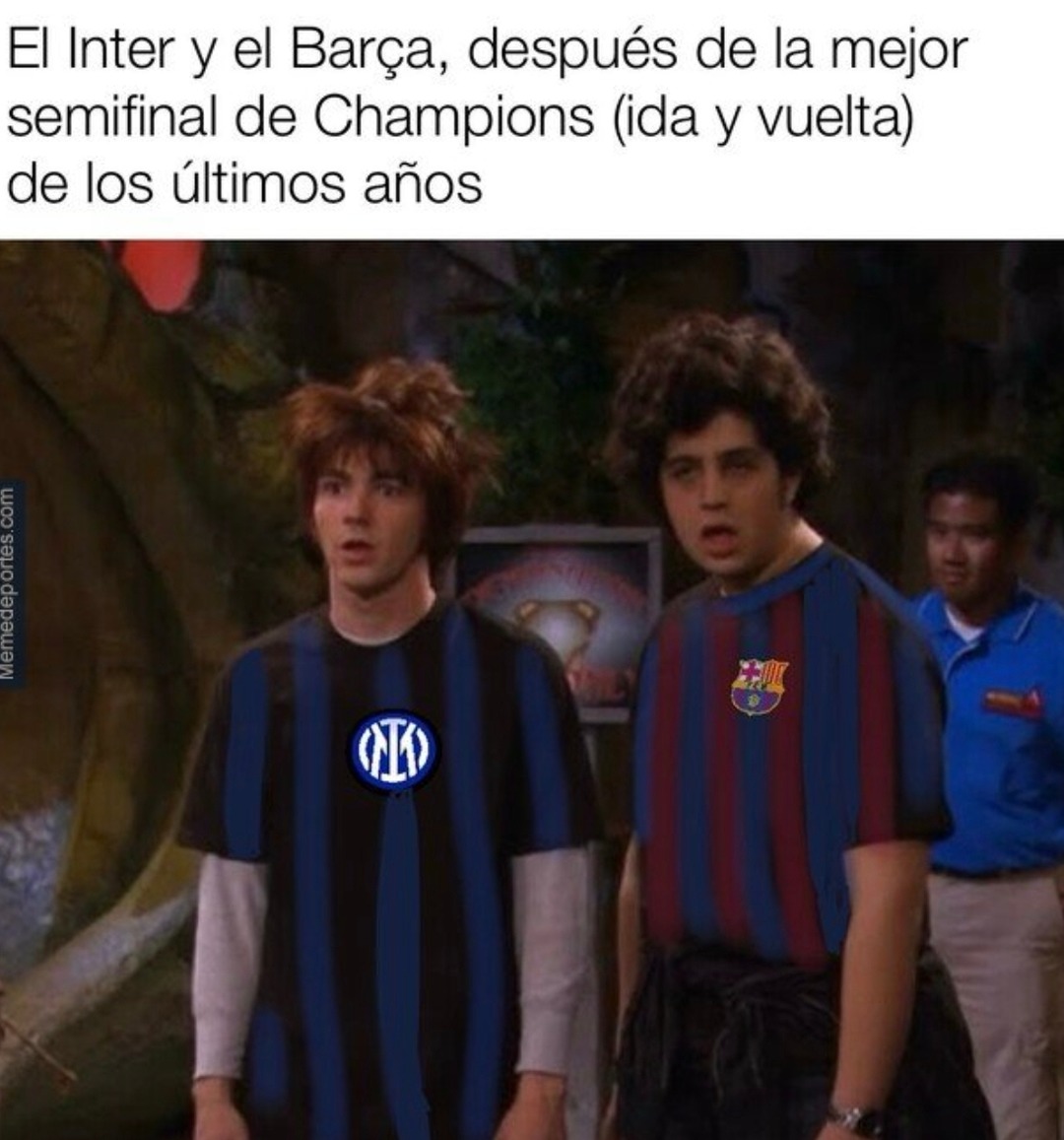 Inter vs Barça nos dio la mejor semifinal de Champions en años - meme