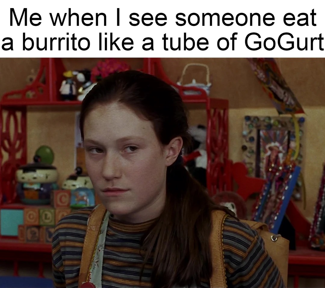 Burrito eating - meme