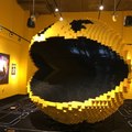 This is the worlds largest Pac-Man made of legos it took 8 days to build. Still think you have no life?