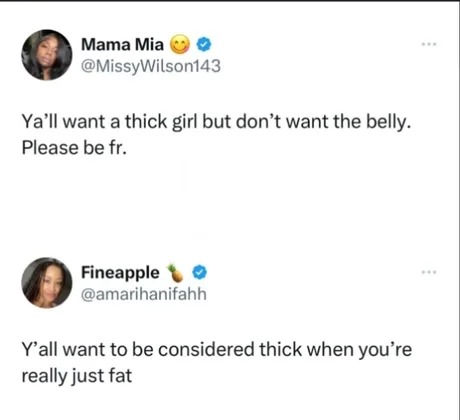 Thick or fat - meme