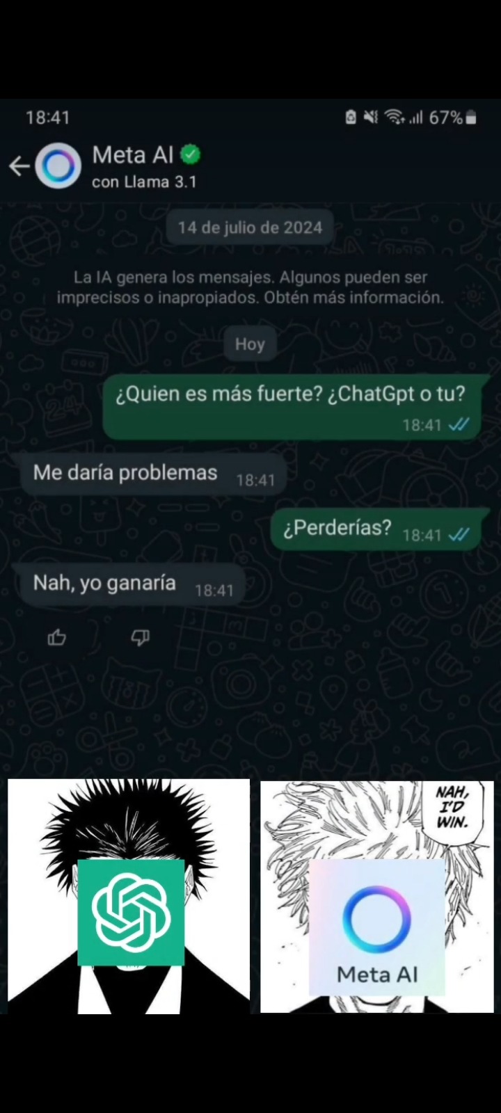 ChatGPKuna vs MetaAIjo - meme