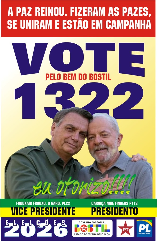 Marrapaiz, reviravolta absurda na politica bostilera. Quem poderia imaginar. @infectummundus - meme